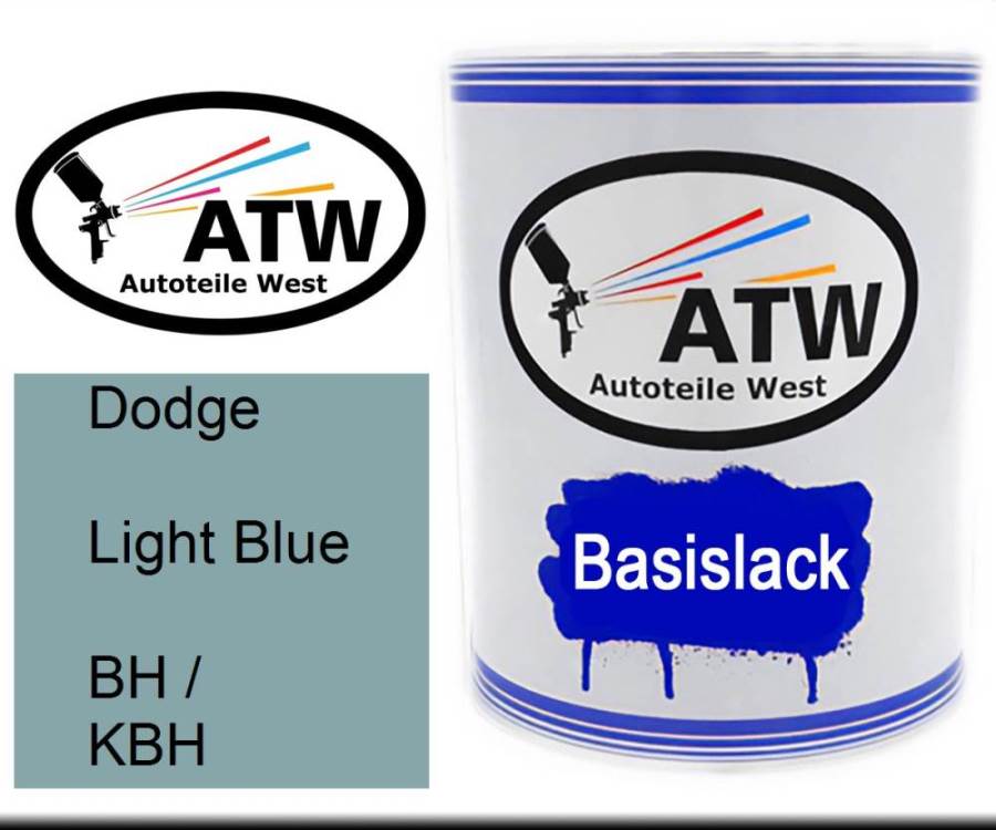 Dodge, Light Blue, BH / KBH: 1L Lackdose, von ATW Autoteile West.